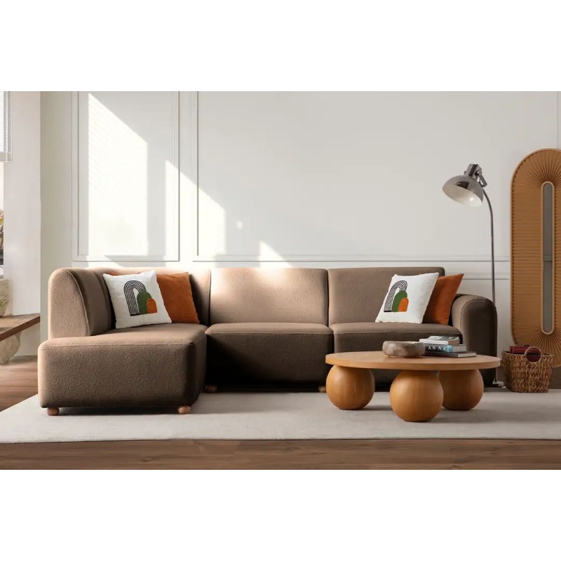 Corner Sofa S-Loft Left - Brown Brown