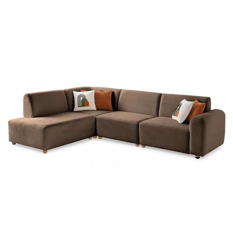 Corner Sofa S-Loft Left - Brown Brown