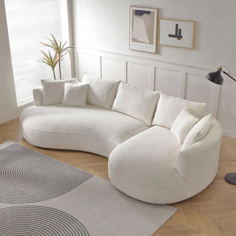 Corner Sofa Venedik Right - White White