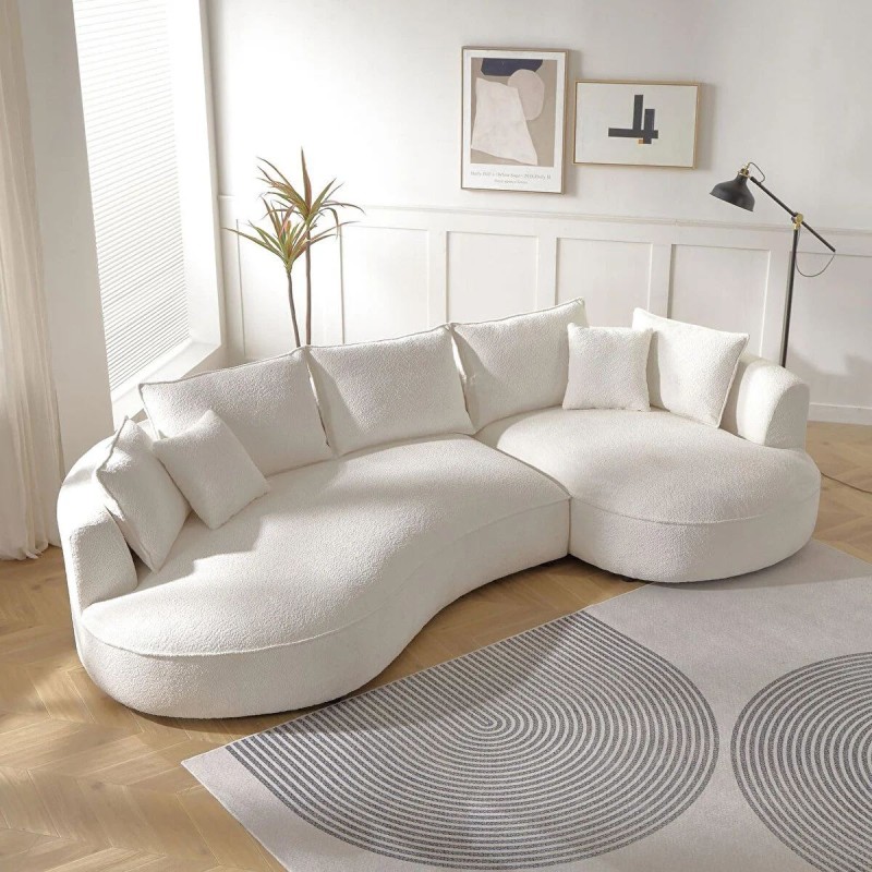Corner Sofa Venedik Right - White White