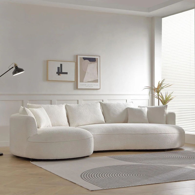 Corner Sofa Venedik Left - White White