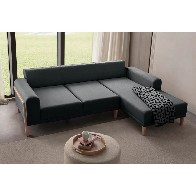 Corner Sofa Latte Relax Right - Anthracite Anthracite