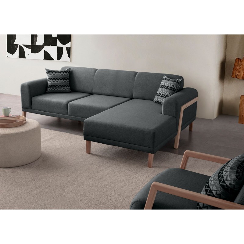 Corner Sofa Latte Relax Right - Anthracite Anthracite