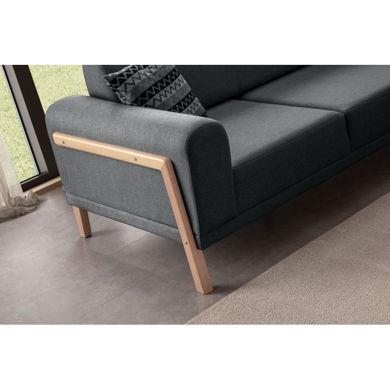 Corner Sofa Latte Relax Right - Anthracite Anthracite