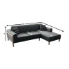 Corner Sofa Latte Relax Right - Anthracite Anthracite