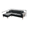 Corner Sofa Latte Relax Left - Anthracite Anthracite