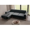 Corner Sofa Latte Relax Left - Anthracite Anthracite