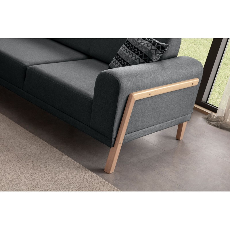 Corner Sofa Latte Relax Left - Anthracite Anthracite