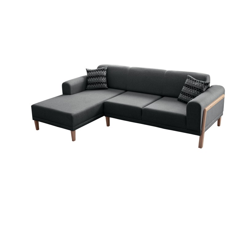 Corner Sofa Latte Relax Left - Anthracite Anthracite