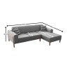 Corner Sofa Latte Relax Right - Grey Grey