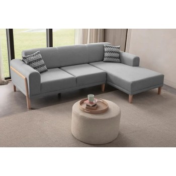 Corner Sofa Latte Relax Right - Grey Grey