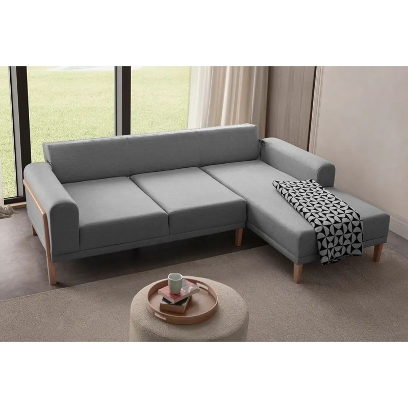 Corner Sofa Latte Relax Right - Grey Grey