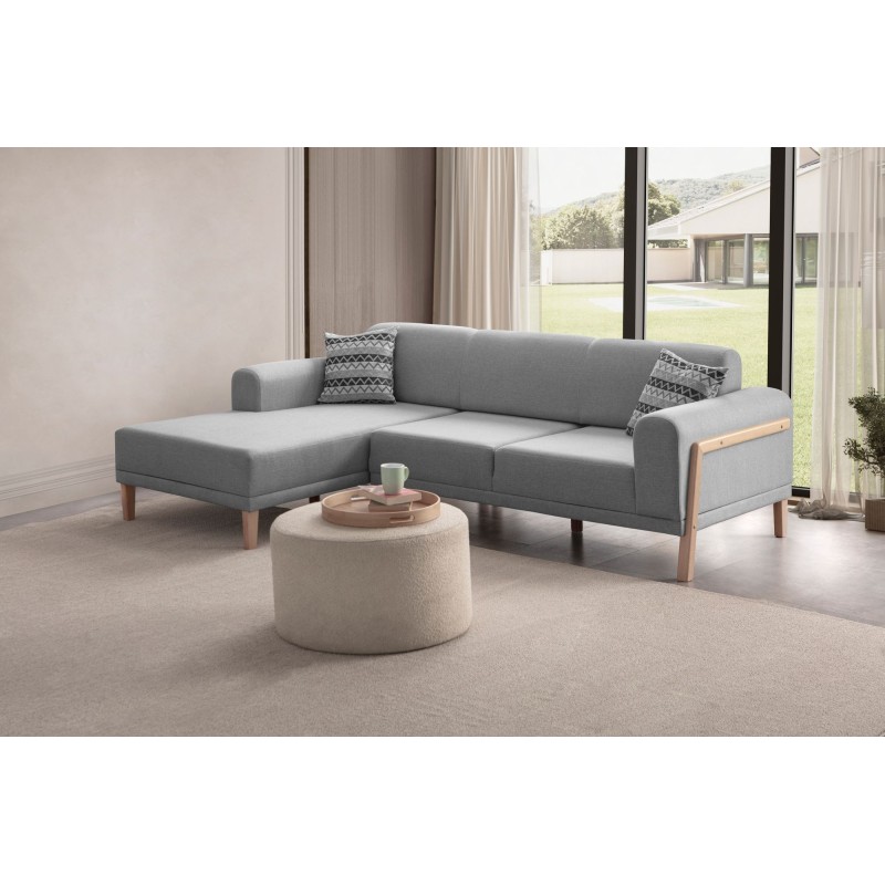 Corner Sofa Latte Relax Left - Grey Grey