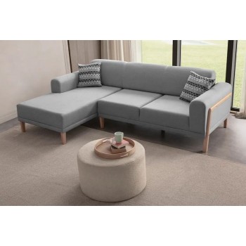 Corner Sofa Latte Relax Left - Grey Grey