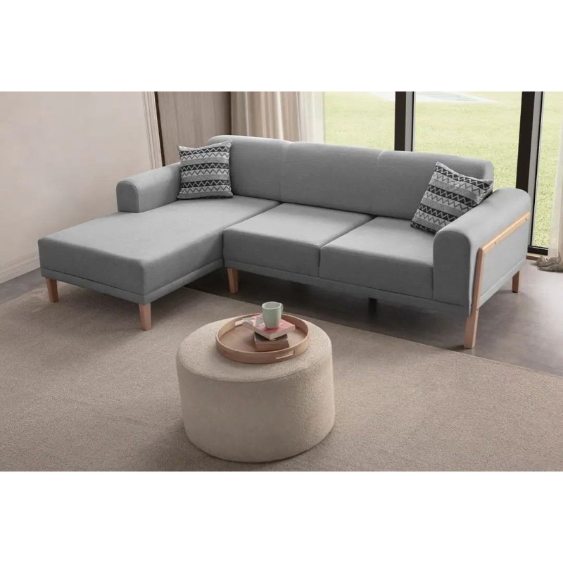 Corner Sofa Latte Relax Left - Grey Grey