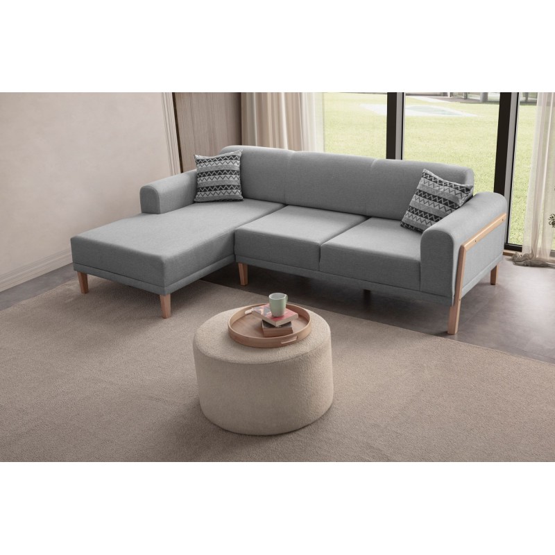 Corner Sofa Latte Relax Left - Grey Grey