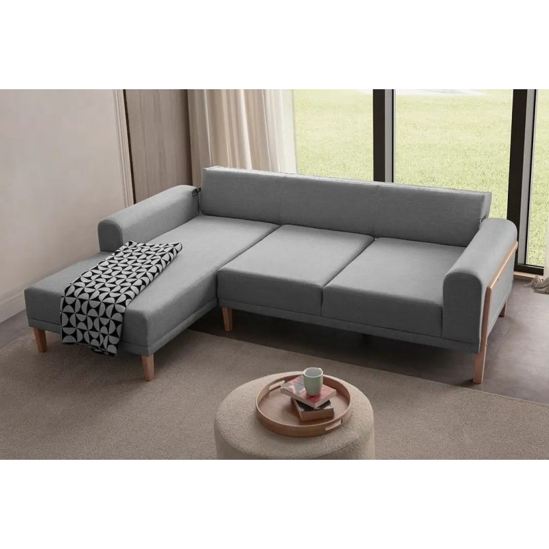 Corner Sofa Latte Relax Left - Grey Grey