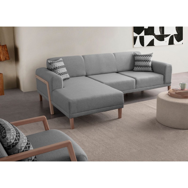 Corner Sofa Latte Relax Left - Grey Grey