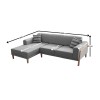 Corner Sofa Latte Relax Left - Grey Grey
