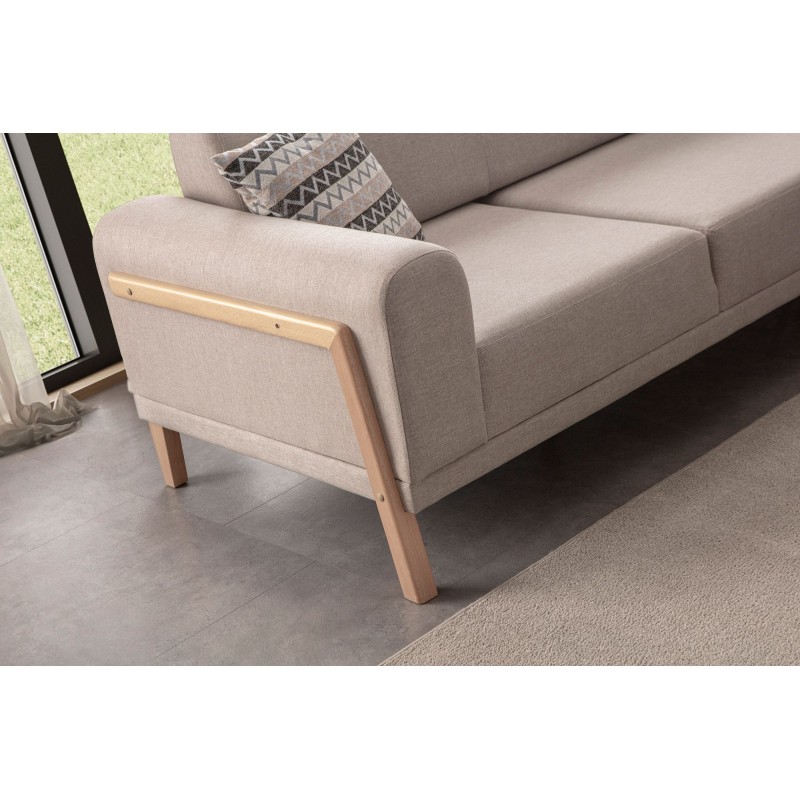 Corner Sofa Latte Relax Right - Cream Cream