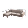 Corner Sofa Latte Relax Left - Cream Cream