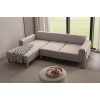 Corner Sofa Latte Relax Left - Cream Cream