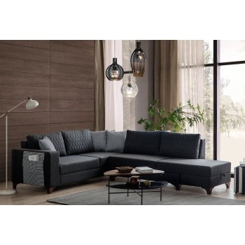 Corner Sofa-Bed Loft - Anthracite Anthracite