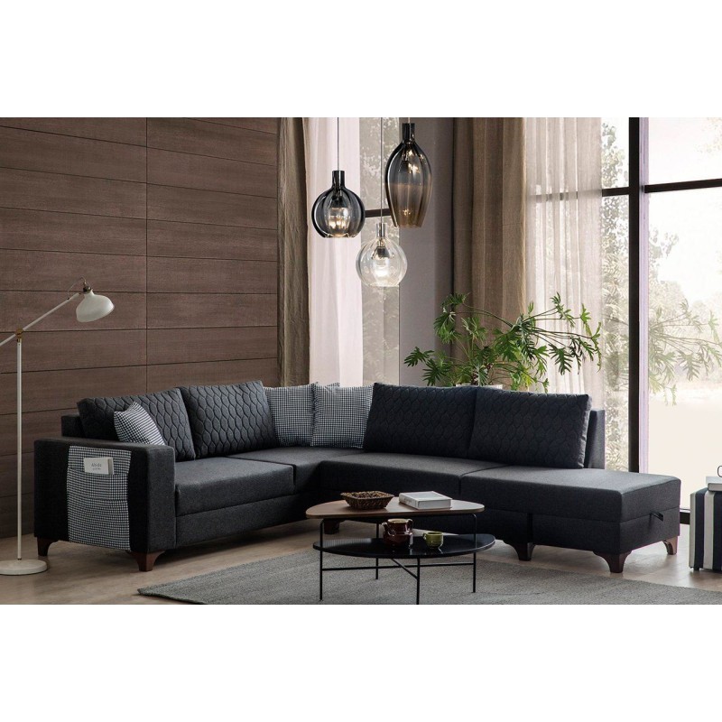 Corner Sofa-Bed Loft - Anthracite Anthracite