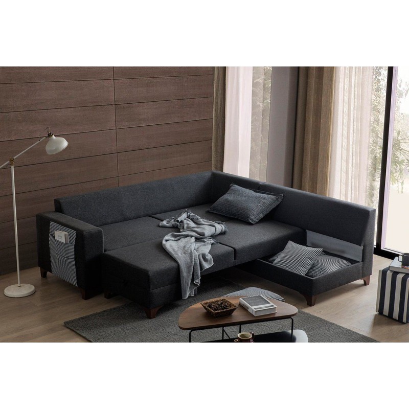 Corner Sofa-Bed Loft - Anthracite Anthracite