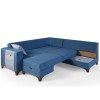 Corner Sofa-Bed Loft - Blue Blue
