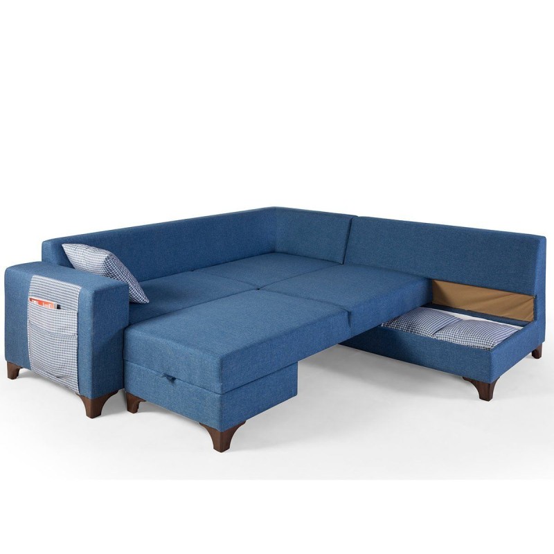 Corner Sofa-Bed Loft - Blue Blue