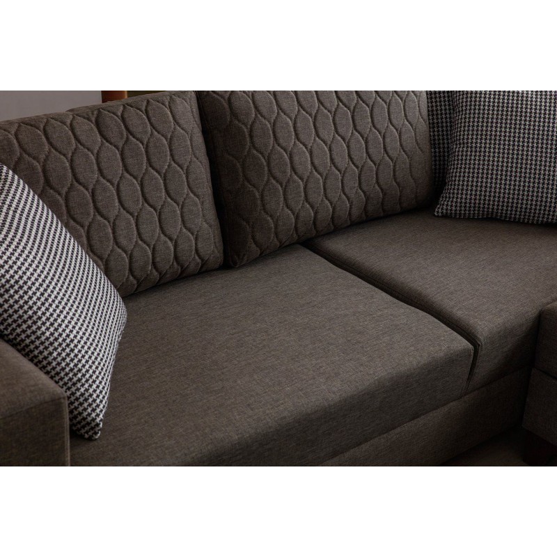 Corner Sofa-Bed Loft - Brown Brown