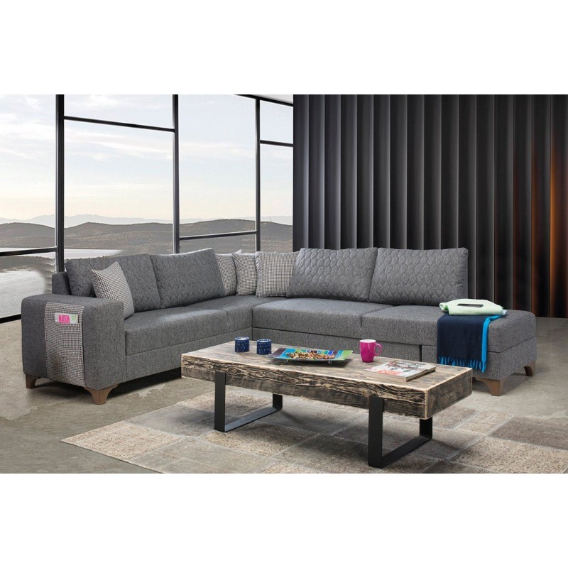 Corner Sofa-Bed Loft - Grey Grey