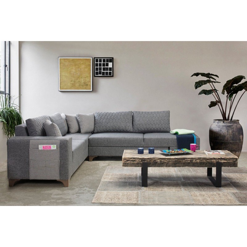 Corner Sofa-Bed Loft - Grey Grey