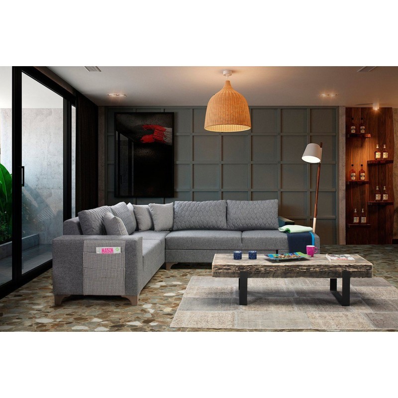 Corner Sofa-Bed Loft - Grey Grey