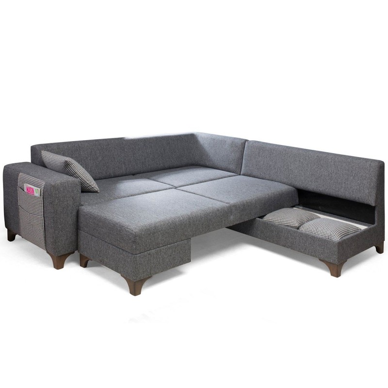 Corner Sofa-Bed Loft - Grey Grey