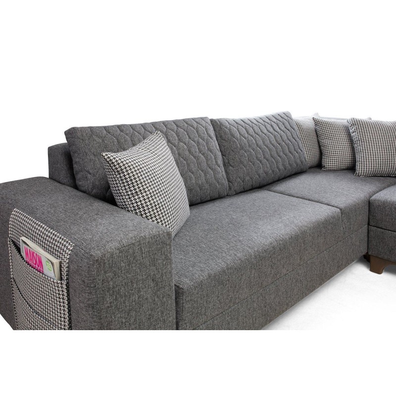 Corner Sofa-Bed Loft - Grey Grey