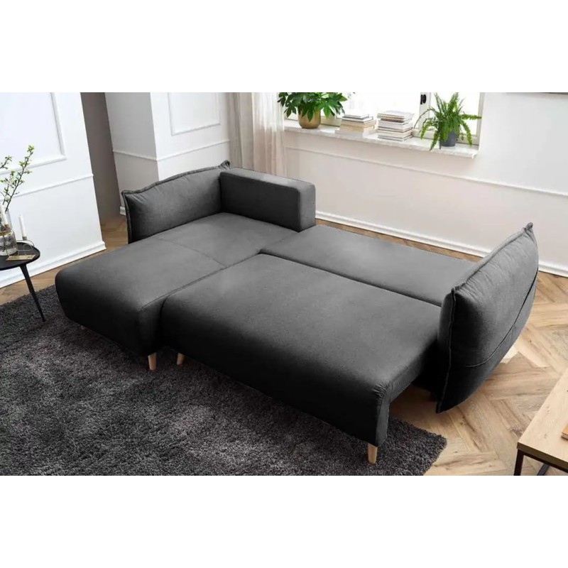 Corner Sofa-Bed Puffy - Anthracite Anthracite