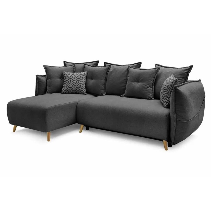 Corner Sofa-Bed Puffy - Anthracite Anthracite