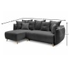 Corner Sofa-Bed Puffy - Anthracite Anthracite