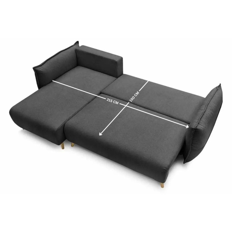 Corner Sofa-Bed Puffy - Anthracite Anthracite