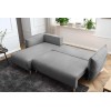 Corner Sofa-Bed Puffy - Grey Grey