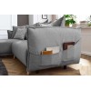 Corner Sofa-Bed Puffy - Grey Grey