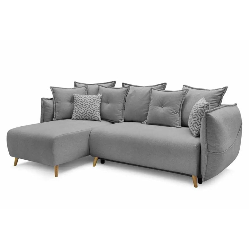 Corner Sofa-Bed Puffy - Grey Grey