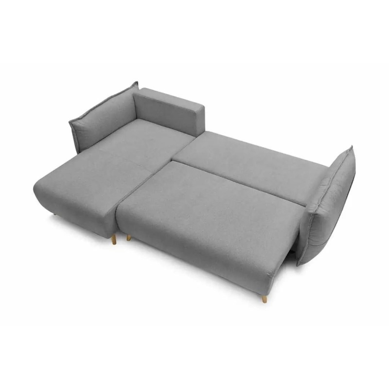 Corner Sofa-Bed Puffy - Grey Grey