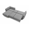 Corner Sofa-Bed Puffy - Grey Grey