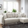 Corner Sofa-Bed Puffy - Cream Cream