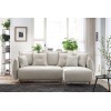 Corner Sofa-Bed Puffy - Cream Cream