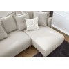 Corner Sofa-Bed Puffy - Cream Cream