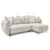 Corner Sofa-Bed Puffy - Cream Cream